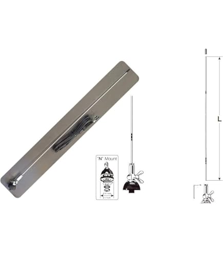 HRS AT2 Antenna Veicolare Bibanda | 144/430 MHz | Inclinabile | Per Auto E Veicoli