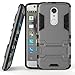 Produktbild WindCase ZTE Axon 7 Mini Hülle, Hybrid Tasche Heavy Duty Defender [Drop Resistance] Dual Layer TPU +PC Case Ständer Schutzhülle für ZTE Axon 7 Mini Grau