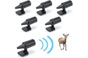SIGANDG 6 PCS Sifflet Ultrasons Ultra Son Anti-Gibier,Dispositif de Sifflet d'avertissement,Ultrasonique Cerf Attention,Éviter de Heurter Les Animaux,pour Voitures, Camions, Motos