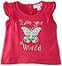 Pumpkin Patch Baby Girls 0-24M Double Flutter Short T-Shirt, Pink (Fuchsia Rose), 0-3 Months