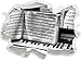 Produktbild Stil.Zeit Monocrome, Klavier Noten, Nahaufnahme Piano Papier im 3D-Look, Wand- oder Türaufkleber Format: 92x62cm, Wandsticker, Wandtattoo, Wanddekoration