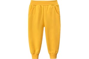 aromm Ragazzi Pantaloni Sportivi Cotone Vita Elastica Casual Abbigliamento da Gioco Bambini Jogger con Tasche