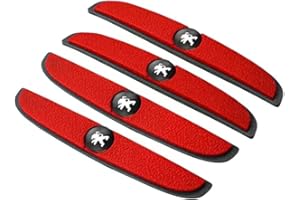 GRFIT Car Door Edge Protector for Peugeot 206/207/308/408/508 RCZ 208 3008 2008 4008, Car Door Protectors Edge Guards for Protection against Scratches, 4 Pcs,Red