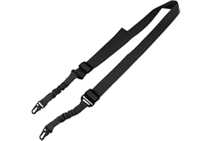 ‎RANSTAC Gewehrriemen 2 Punkt Gewehr Sling Gewehrgurt Nylon Gurtband mit Schnellverschluss ZSQD-01 (Schwarz) MEHRWEG