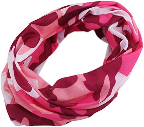 Headwear Bandanas Bandanas 100% Breathable Microfibre Polyester Headwear Bandanas With Elasticity Neck Warmer, Scarf, Balaclava, Hat, Sweat Band, Headband, Hand Towel, Outdoor Seamless Multi-purpose Magic scarf Elastic Headband Gaiter Balaclava for riding, Motorcycling, Hiking, Cross-Country Cycling Items and Emergency Puttee, Fishing and other Outdoor Activitie (36 Grams) (Pink)