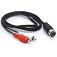 OpenII 7 Pin DIN Male to Dual RCA Male Cable Audio Adapter Lead Connects CD player, DVD, Phono, LD AUX Port to Bang Olufsen (1 meter)