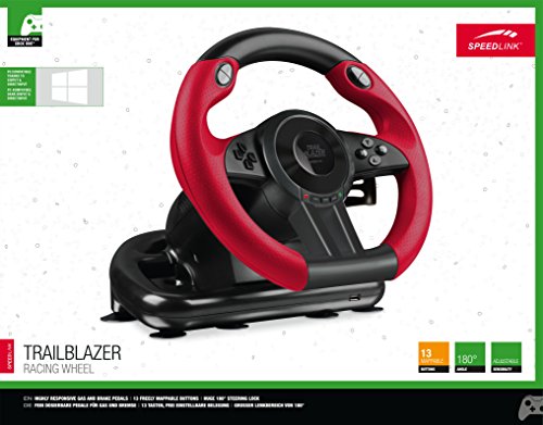 Speedlink SL-250500-BK Trailblazer Racing Wheel Gaming Lenkrad für Xbox One, PS4, PS3 schwarz-rot - 4