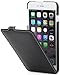 Produktbild StilGut UltraSlim Case Hülle Leder-Tasche für iPhone 6 Plus. Dünnes 360 Grad Flip-Case vertikal klappbar aus Echtleder für das Original iPhone 6 Plus (5,5 Zoll), schwarz