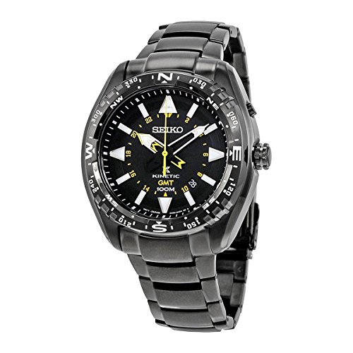 Seiko Prospex Land Kinetic Men's Watch Analogue Quartz Stainless Steel Coated SUN0 47P1