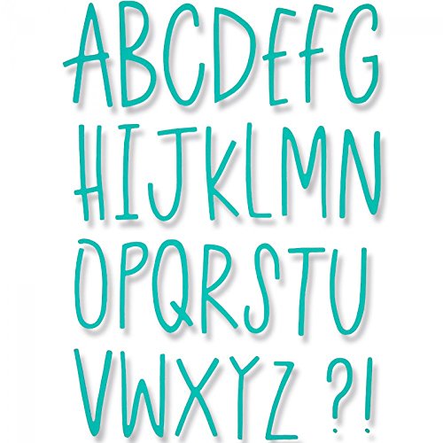 Sizzix 661040 Delikate Buchstaben Thinlits Stanzen, 28 in Packung, Stahl, mehrfarbig, 26.2 x 14.5 x 0.1 cm