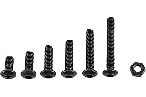 WALFRONT M3 Kit de 250pcs Assortiment Vis Boulon Douille Hexagonale Tête Fraisée Plate/Bombée/Cylindrique Six Pans Creux en Acier d'Alliage avec Ecrous, M3 x 6/8/10/12/16/20mm (B: Tête Bombée)