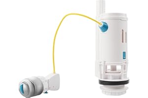 Toilet Flush System Replacement, KissDate Dual Flush and Flush Button Toilet Cistern Flush Parts with Push Button Toilet Flush System Replacement Adjustable with 2" Outlet