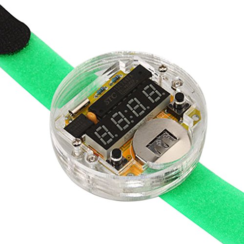 KKmoon SCM wunderbar transparenten LED-Uhr DIY LED-Digital-Rohr zu beobachten elektronische Uhr DIY-Kit [Parallelimportware] - 8