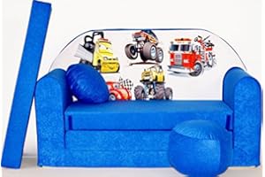 Pro Cosmo Divano da Bambini con pouf Omaggio, Pedana e Cuscini - C14