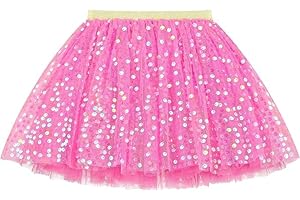 Hykiee Jupes Tutu Filles, Douceur Bébé Enfant Princesse Paillettes étincelantes Jupon Déguisement Carnaval Anniversaire Danse Robe Fille Costume Bebe 2 3 4 5 6 Ans