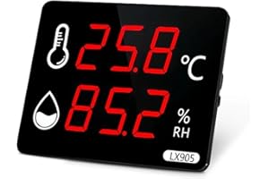 KENBT Digitale Temperatur und Feuchtigkeit Instrumente Thermometer Meter außen Sauna Schwimmbad Uesd LED,Hohe Stabilitätsleistung