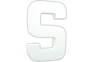 Décopatch AC718Cpack - Un Lot de 3 supports en papier blanc mâché 3x13,5x20,5 cm, Lettre S