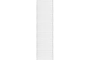 ‎DECOMEISTER DecoMeister Lamellentür weiß seidenmatt aus Holz 594x1995 mm Massivholz Holztür Schranktür mit geschlossenen Profilbretter für Kleiderschrank Möbelfronten Einzeln lackiert