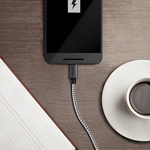 Inateck 2 m USB C Kabel, Datenkabel mit USB 2.0 (Typ-A) auf USB Typ-C für USB Typ-C Geräte inklusive Nexus 6P, Nexus 5x, LG G5, OnePlus 2 und neuem MacBook, schwarz-grau Nylon umflochten, - 7