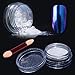 Elite99 Chameleon Colour-changing Mirror Chrome Powder Pigment Nail Glitter Effect Nail Art Shine Manicure Salon Tips 1g/Box (Bluish Violet) with Sponge Stick