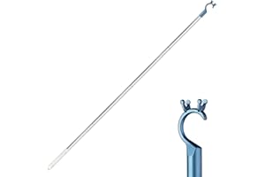 KALEXION Asta per lucernario apribile con ganci per bastone, asta per finestra da tetto, asta con gancio, estensione per finestra con gancio, estensione per maniglia per finestra (blu)