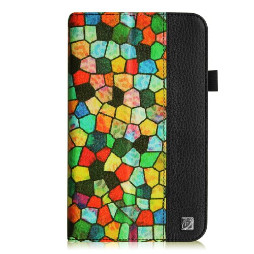 Fintie Samsung Galaxy Tab 4 7.0 Hülle Case – Slim Fit Folio Kunstleder Schutzhülle Cover Tasche mit Ständerfunktion für Samsung Galaxy Tab 4 7.0 T230 T235 (7 Zoll) Tablet, Mosaic - 2