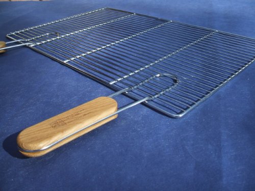 Edelstahl-Grillrost mit abnehmbaren Handgriffen 67 x 40 cm - 2