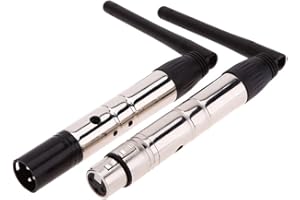 Lixada DMX512 2.4G - Unità di emissione e ricezione senza fili per controllo luci a LED