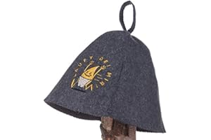 FINTEC SAUNA- UND WELLNESSTECHNIK GMBH Saunahut „Läuft bei mir“ - 100% Wolle I Handgefertigt & Schadstoffgeprüft I Größe 55-60 cm I Wärmeschutz & Langlebigkeit