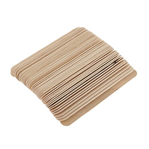 MagiDeal 50 Stück Holz Stäbchen, natur Birkenholz, 15*1.8*0.2cm als Rührstäbchen, Holzspatel - 8