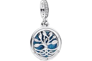 Feitery Compatible with Charms Pandora pour Femme Charm les Bracelets et Colliers Flocons de Neige