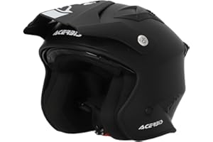 Acerbis Casco de Trial Jet Aria 22-06, Color Negro, Talla M