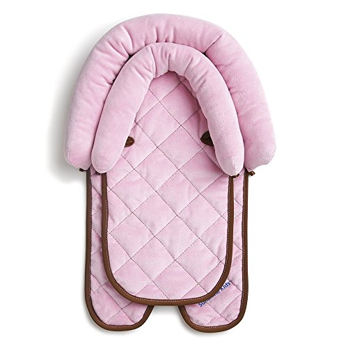 Sunshine Kids® Baby Infant 2 in 1 Soft Head Neck Support Cushion Pillow for Travel, Car Seat, Pushchair, Pram & Baby Carrier etc. (Pink)