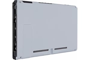eXtremeRate Carcasa Trasera para Nintendo Switch Consola Funda Case Shell de Bricolaje Cubierta de reemplazo con Soporte para Nintendo Switch-No Incluye la Carcasa de Joycon(New Hope Gray)