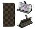 Produktbild iPhone 6/6S Kompatibel, Luxus Braun Checker Faux Leder Fashion Designer-Brieftasche Flip Cover Haut Case Ständer