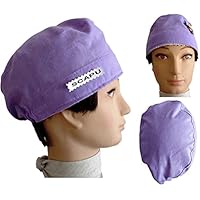Chirurgische Kappe. LILA. für kurze Haare. Pflege. Zahnärzte Tierarztpraxis. Küche usw. Handtuch vor. einfache Einstellung. Mit deinem Namen