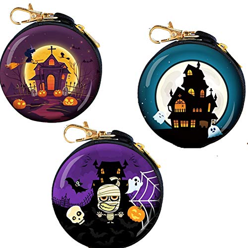 Preisvergleich Produktbild Fully 3stk. Halloween Mini Geschenkbox Kopfhörer Tasche Etui Schmuckschatulle Candy Box Schutztasche Aufbewahrung Reißverschluss