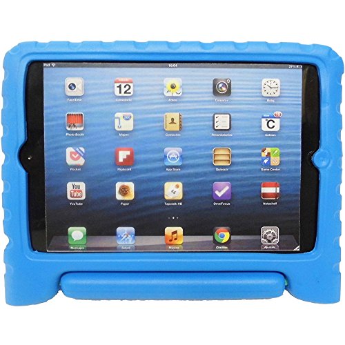 HCL A1133B, blau, stoßfest, mit Tragegriff und Ständer für iPad 2/3/4 - 3