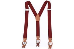 RIONA bretelles larges homme amovibles élastique à pinces ou à boutons Réglables Y Shape