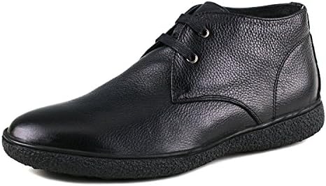 Shenduo Men's Soft Leather Shoes Lace-up Flats Business Moccasins D9362 Black 7UK 41