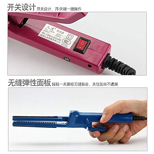 Nulijianchi2 Hair Straightener Ceramic Electric Splint Multi-Function Perm Board Professional Perm Does Not Hurt Hair  Red