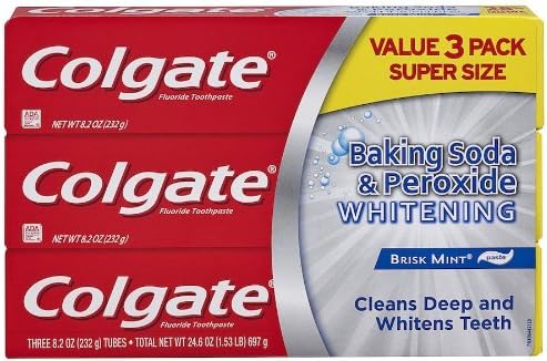 Colgate Whitening Toothpaste Baking Powder & Peroxide (3 Pack)