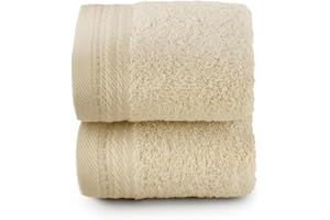 RIZO Top Towel - Zestaw 2 ręczników bidetowych, ręczniki kąpielowe, małe ręczniki - 100% czesana bawełna, 600g/m2, wymiary 30 x 50 cm, naturalne