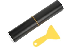 OUKENS Bande De Pare-Brise De Voiture, Noir Mat 130 X 20 Cm Autocollant De Protection Solaire De Pare-Brise en PVC Universel pour Automobiles