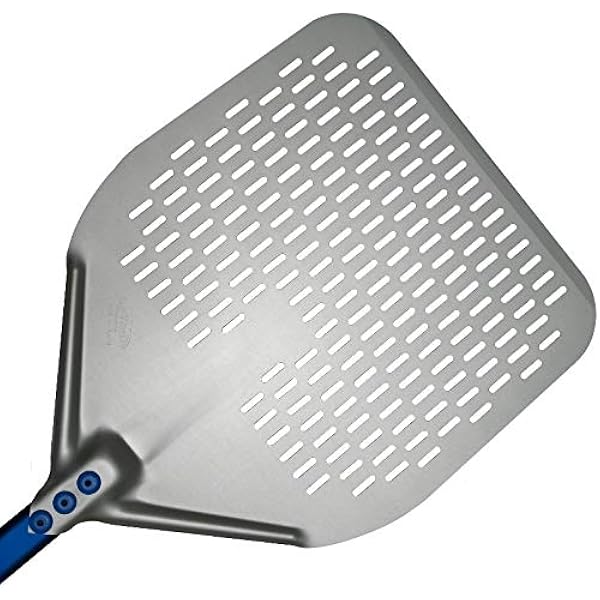 Pala per Pizza Forata Linea Azzurra da 36x186 cm Gi.Metal in Lega  d'alluminio : Amazon.it: Casa e cucina