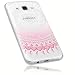 Produktbild mumbi Schutzhülle Samsung Galaxy J5 (2015) Hülle im Mandala Design in transparent rosa