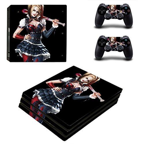 Preisvergleich Produktbild Playstation 4 Pro + 2 Controller Aufkleber Schutzfolien Set - Harley Quinn / PS4 P