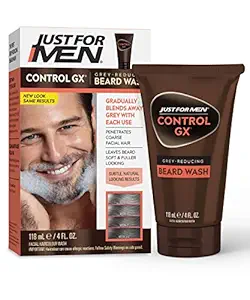 Just For Men Control Gx Grey Reducing Beard Shampoo, Mustache & Beard, 4 Ounce
