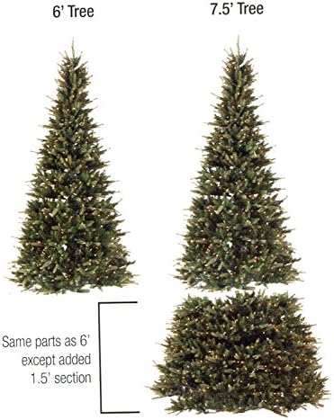 6' - 7.5' Extend-A-Tree Artificial Christmas Tree - Clear Lights