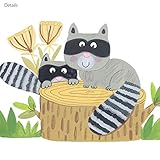 Decowall DW-1601 Rotkäppchen im Wald Wandsticker Wandaufkleber Wandtattoo Kinderzimmer - 4